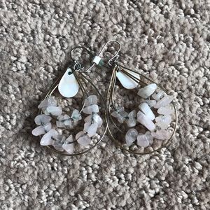 Rose quartz earrings